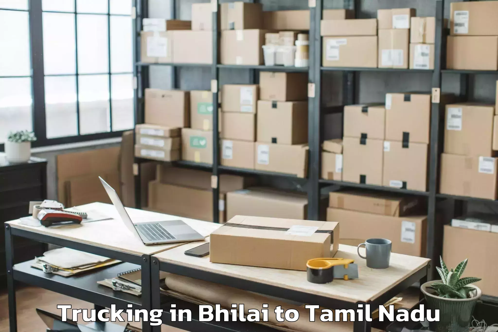 Leading Bhilai to Tiruppalaikudi Trucking Provider